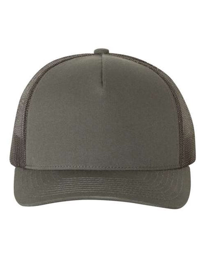 YP Classics Five-Panel Retro Trucker Cap - Charcoal Front