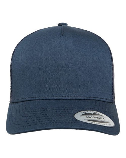 YP Classics Five-Panel Retro Trucker Cap - Navy Front