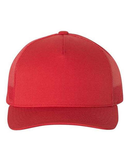 YP Classics Five-Panel Retro Trucker Cap - Red Front