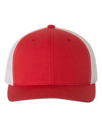 YP Classics Retro Trucker Cap - Red/ White Front