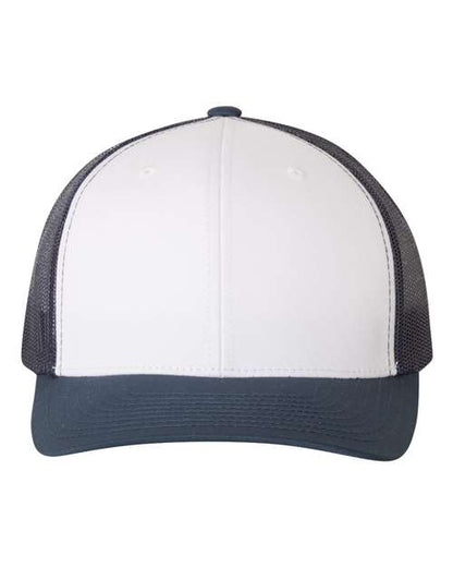 YP Classics Retro Trucker Cap - Navy/ White/ Navy Front
