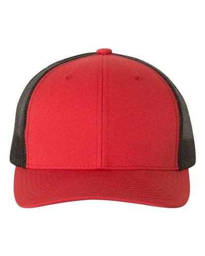 YP Classics Retro Trucker Cap - Red/ Black Front