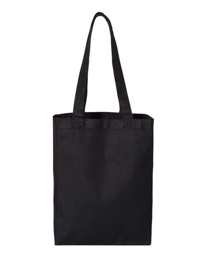Q-Tees 12L Gussetted Shopping Bag - Black Front
