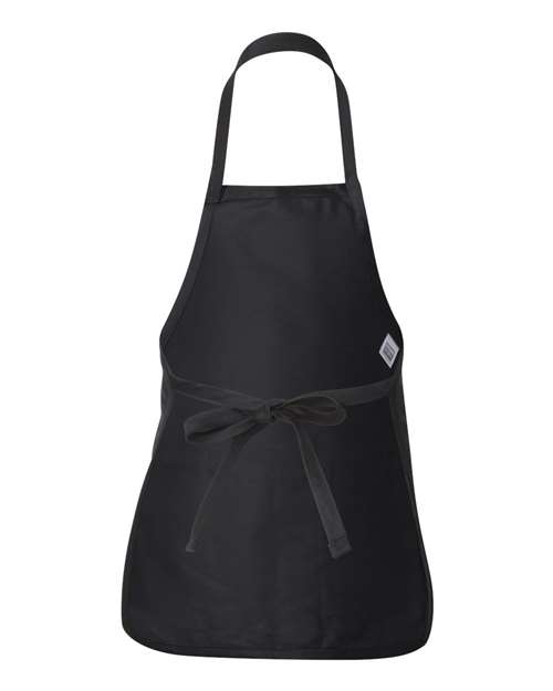 Q-Tees Full-Length Apron with Pouch Pocket - Back