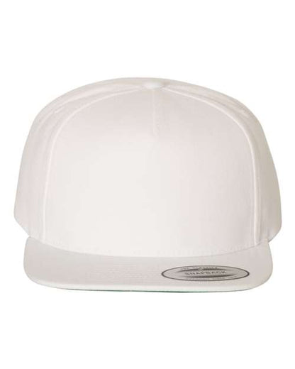 YP Classics Premium Five-Panel Snapback Cap - White Front