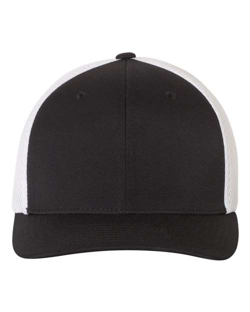 Flexfit Ultrafiber Mesh Cap - Black/ White Front