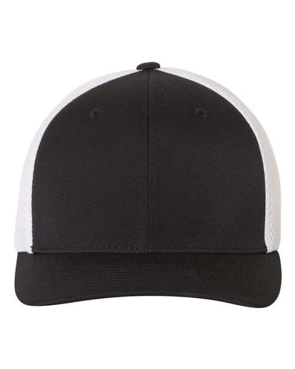 Flexfit Ultrafiber Mesh Cap - Black/ White Front