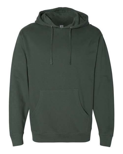 Independent Trading Co. Unisex Midweight Hooded Sweatshirt - Alpine Green Front