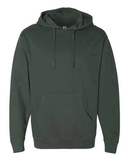 Independent Trading Co. Unisex Midweight Hooded Sweatshirt - Alpine Green Front