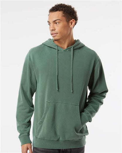 Independent Trading Co. Unisex Midweight Pigment-Dyed Hooded Sweatshirt - Model Front