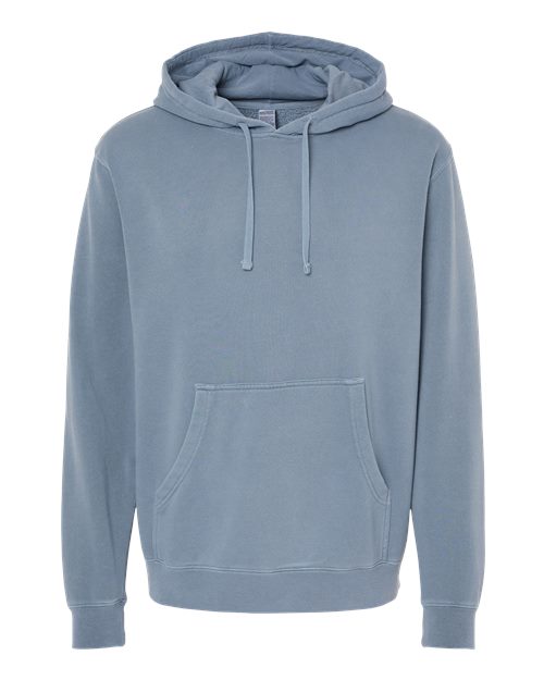 Independent Trading Co. Unisex Midweight Pigment-Dyed Hooded Sweatshirt - Pigment Slate Blue Front