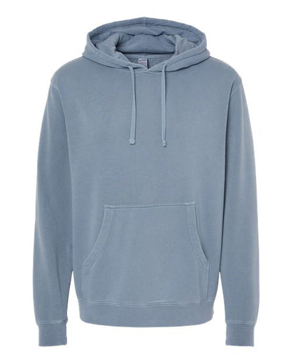 Independent Trading Co. Unisex Midweight Pigment-Dyed Hooded Sweatshirt - Pigment Slate Blue Front