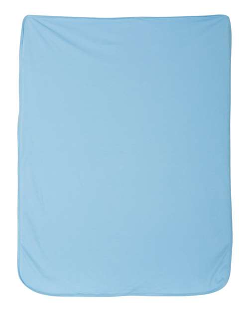 Rabbit Skins Premium Jersey Infant Blanket - Light Blue Front