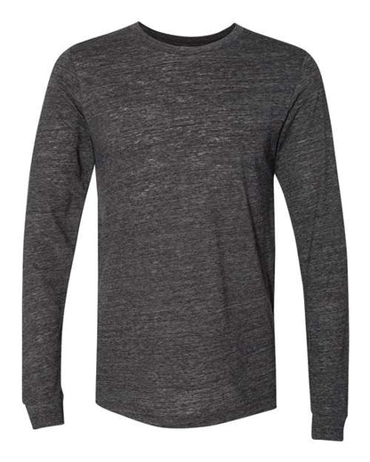 BELLA + CANVAS Unisex Jersey Long Sleeve Tee - Charcoal Black Slub Front