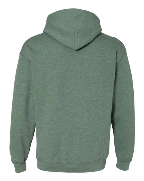 Unisex Heavy Blend™ Hooded Sweatshirt - Heather Dark Green Back
