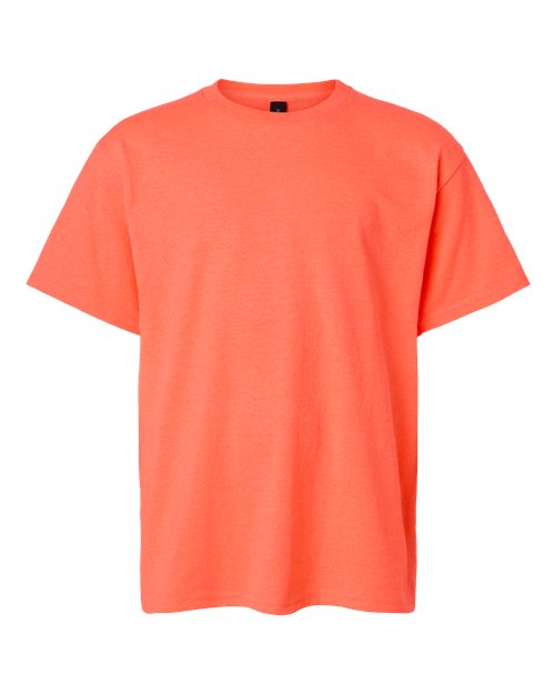 Youth Heavy Cotton™ T-Shirt - Heather Neon Coral Front