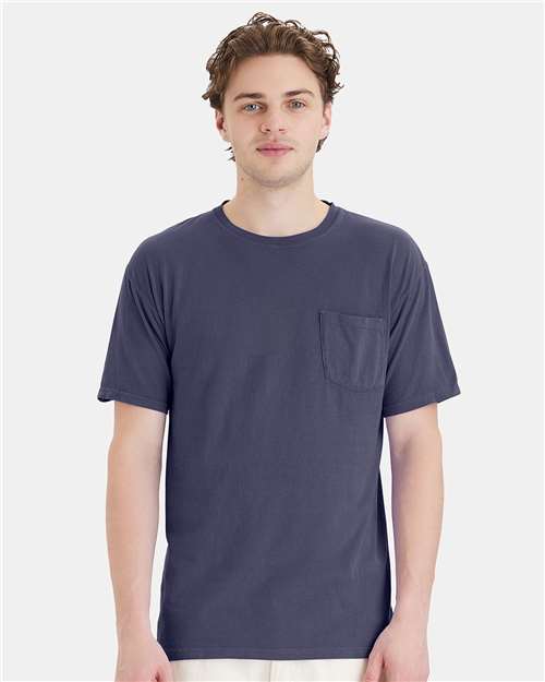 ComfortWash by Hanes Unisex Garment-Dyed Pocket T-Shirt - Model Front