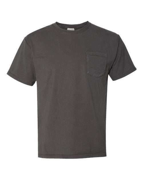 ComfortWash by Hanes Unisex Garment-Dyed Pocket T-Shirt - New Railroad Grey Front