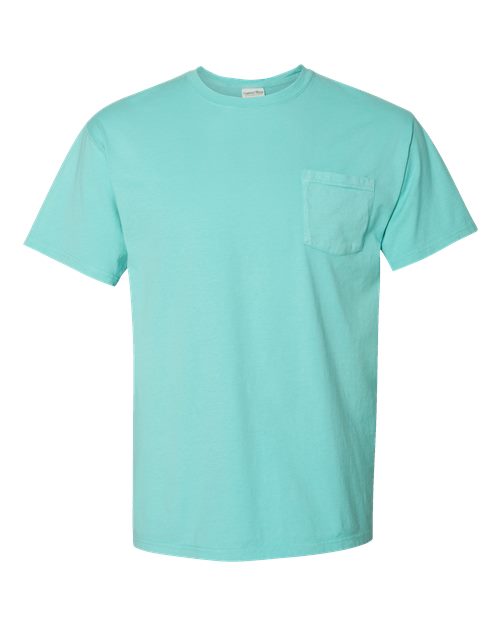 ComfortWash by Hanes Unisex Garment-Dyed Pocket T-Shirt - Mint Front