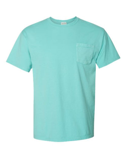 ComfortWash by Hanes Unisex Garment-Dyed Pocket T-Shirt - Mint Front