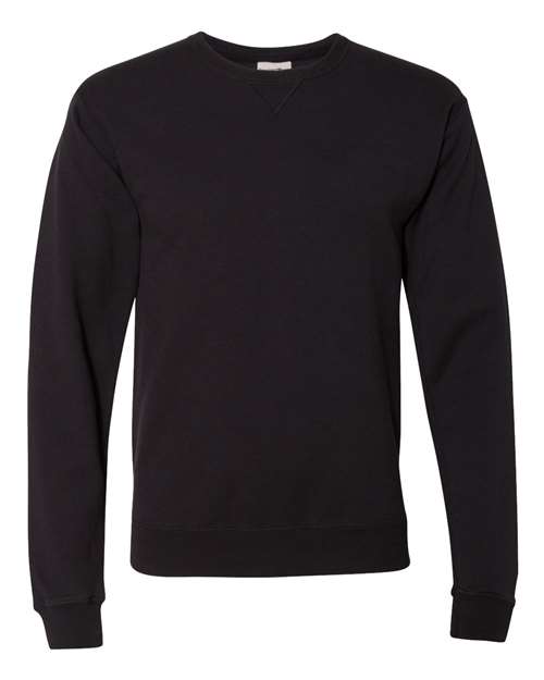 ComfortWash by Hanes Unisex Garment-Dyed Crewneck Sweatshirt - Black Front
