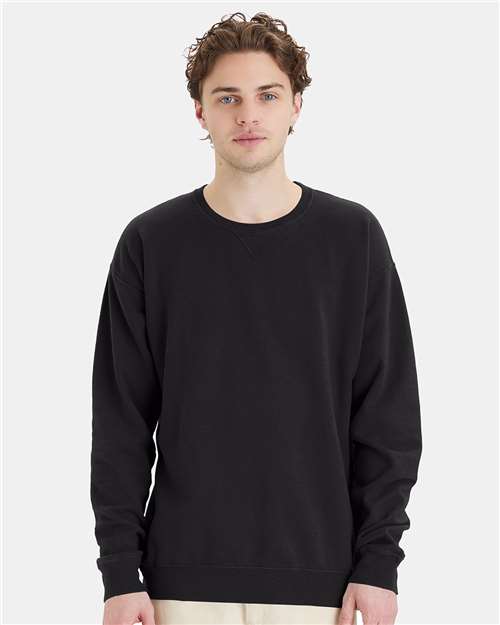 ComfortWash by Hanes Unisex Garment-Dyed Crewneck Sweatshirt - Model Front