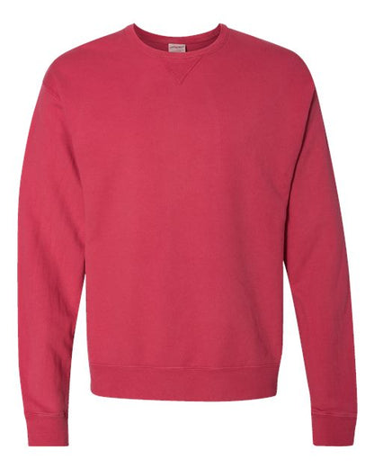 ComfortWash by Hanes Unisex Garment-Dyed Crewneck Sweatshirt - Crimson Fall Front
