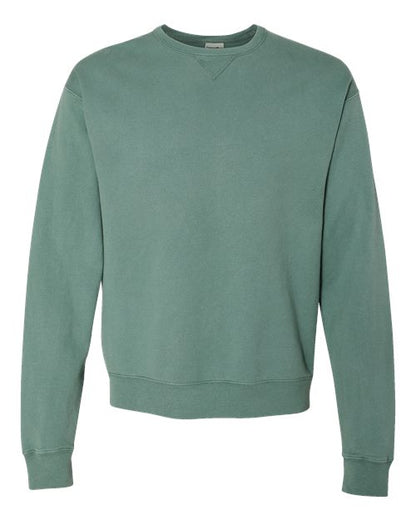 ComfortWash by Hanes Unisex Garment-Dyed Crewneck Sweatshirt - Cypress Green Front