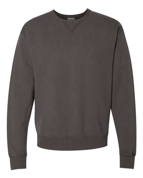 ComfortWash by Hanes Unisex Garment-Dyed Crewneck Sweatshirt - New Railroad Grey Front