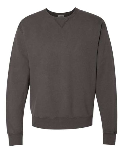 ComfortWash by Hanes Unisex Garment-Dyed Crewneck Sweatshirt - New Railroad Grey Front