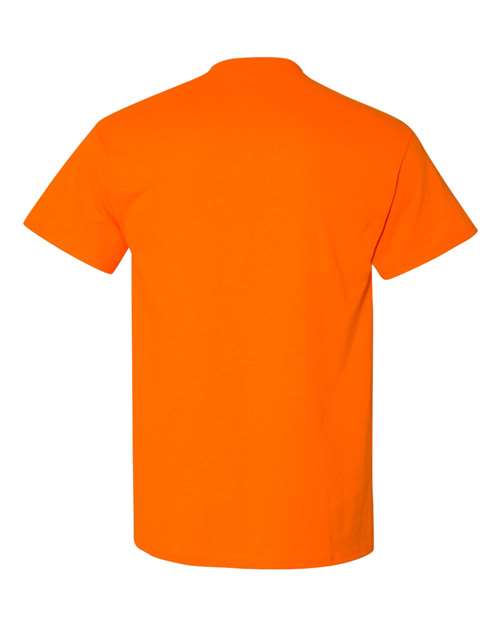 Unisex DryBlend® Pocket T-Shirt - Safety Orange Back