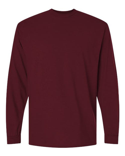 Unisex DryBlend® 50/50 Long Sleeve T-Shirt - Maroon Front