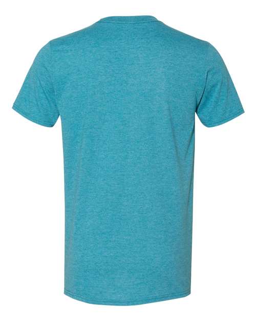 Unisex Softstyle® T-Shirt - Heather Galapagos Blue Back