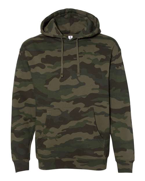 Independent Trading Co. Unisex Heavyweight Hooded Sweatshirt - Forest Camo Front