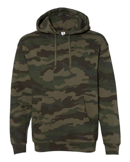 Independent Trading Co. Unisex Heavyweight Hooded Sweatshirt - Forest Camo Front