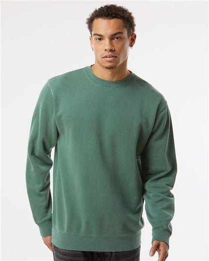 Independent Trading Co. Unisex Midweight Pigment-Dyed Crewneck Sweatshirt - Model Front