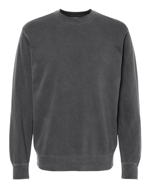 Independent Trading Co. Unisex Midweight Pigment-Dyed Crewneck Sweatshirt - Pigment Black Front