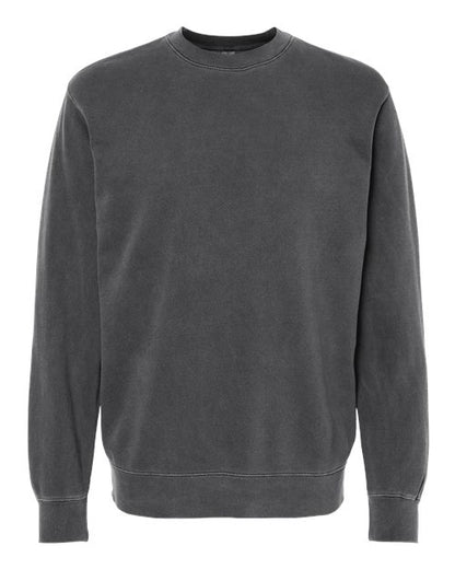 Independent Trading Co. Unisex Midweight Pigment-Dyed Crewneck Sweatshirt - Pigment Black Front