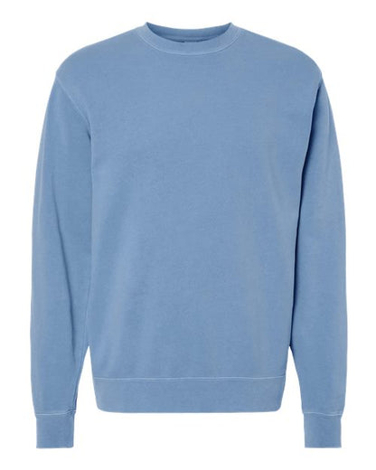 Independent Trading Co. Unisex Midweight Pigment-Dyed Crewneck Sweatshirt - Pigment Light Blue Front