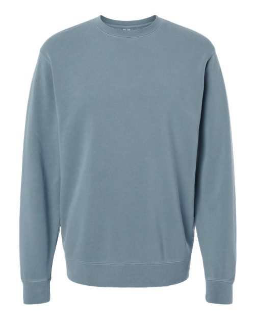 Independent Trading Co. Unisex Midweight Pigment-Dyed Crewneck Sweatshirt - Pigment Slate Blue Front
