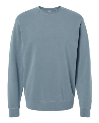Independent Trading Co. Unisex Midweight Pigment-Dyed Crewneck Sweatshirt - Pigment Slate Blue Front