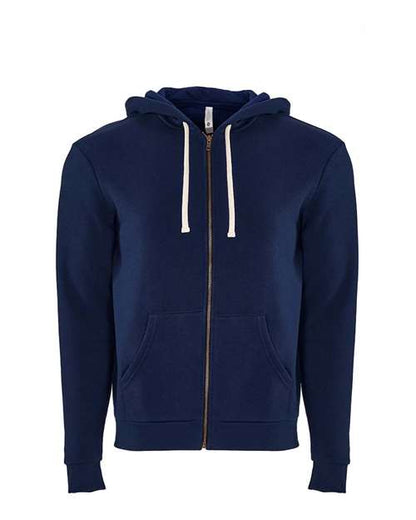 Next Level Unisex Santa Barbara Full-Zip Hoodie Sweatshirt - Midnight Navy Front
