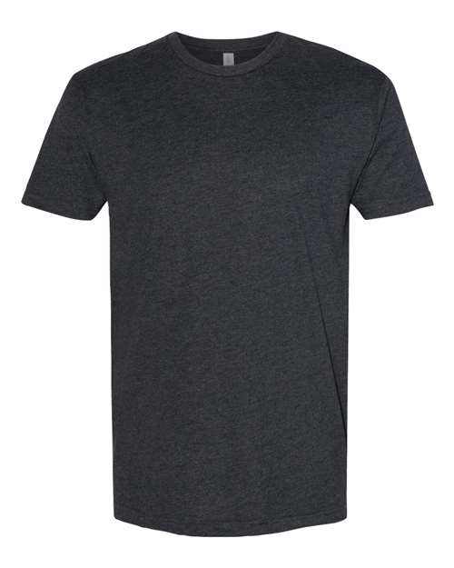 Next Level Unisex Sueded Tee - Heather Charcoal Front