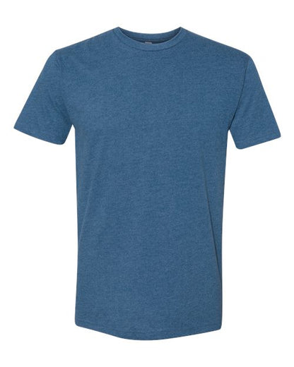 Next Level Unisex Sueded Tee - Heather Cool Blue Front