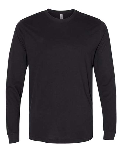Next Level Unisex Sueded Long Sleeve Tee - Black Front