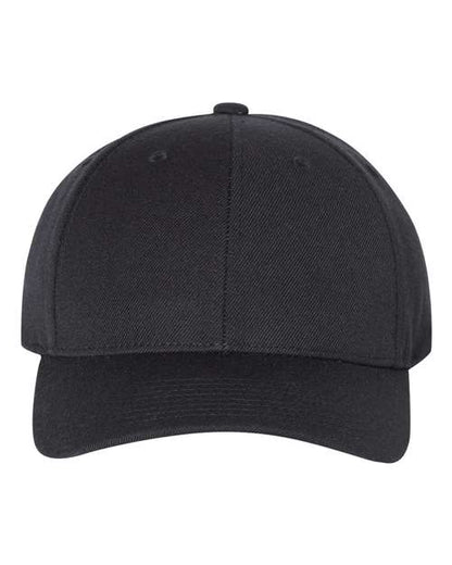 YP Classics Premium Curved Bill Snapback Cap - Black Front