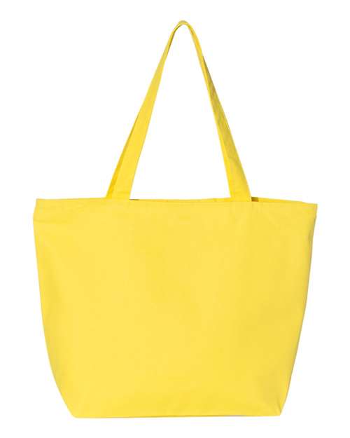 Q-Tees 25L Zippered Tote - Yellow Front