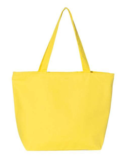 Q-Tees 25L Zippered Tote - Yellow Front