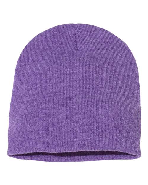 Sportsman 8" Beanie - Heather Purple Front
