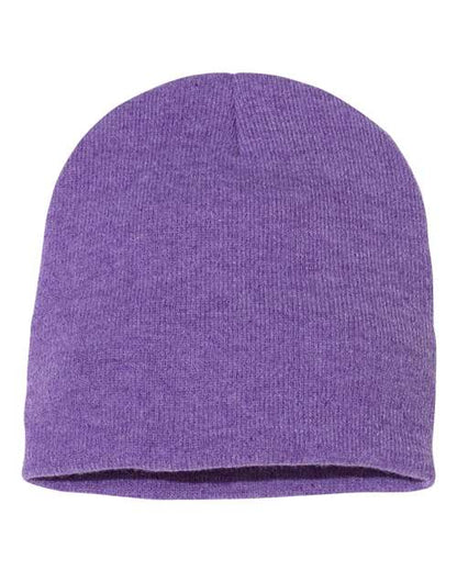 Sportsman 8" Beanie - Heather Purple Front